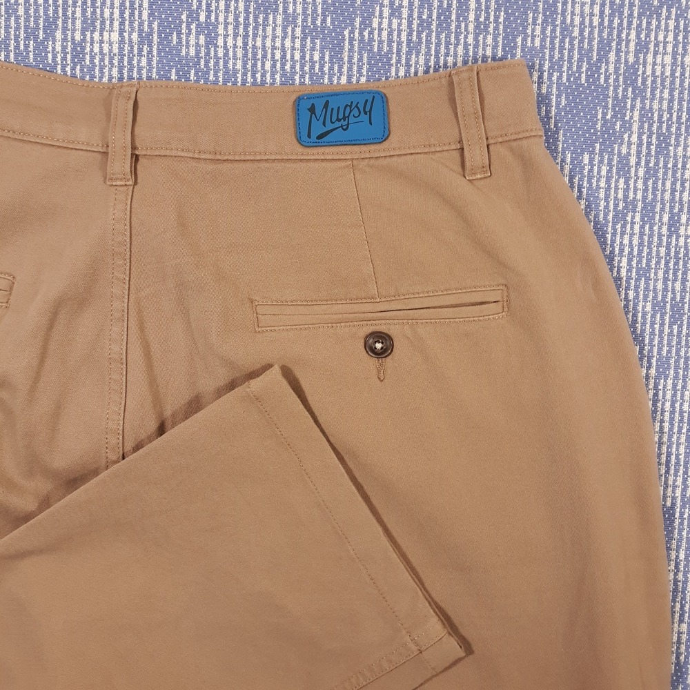Mugsy Belmonts Casual Pants Mens Size 33 x 34 Brown Stretch Cotton Blend